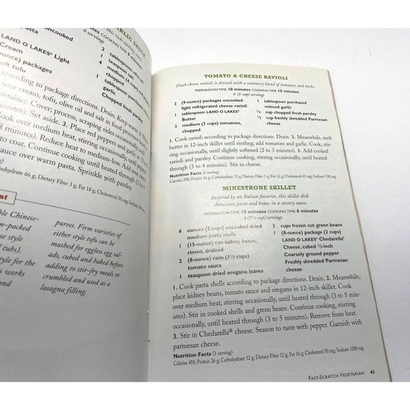 Fast Scratch Vegetarian Recipes Land O Lakes Collection Meatless Cooking Booklet - Picture 7 of 9